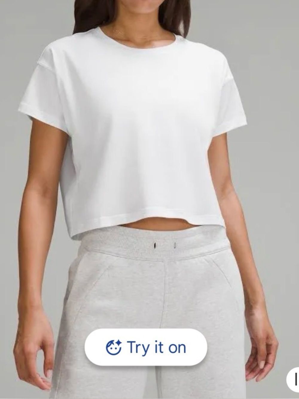 Lululemon Cates Cropped Short Sleeve Tee